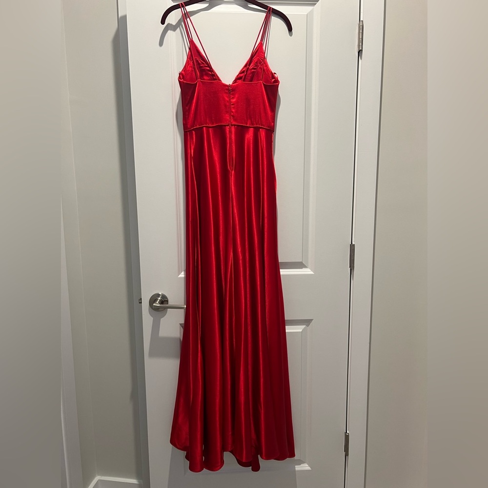 Red Slit Dress - Picture 4 of 6